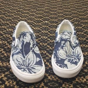 Flower print vans